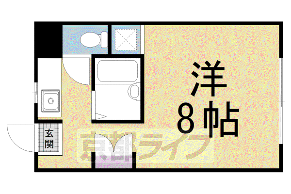 シャトー北野(1K/2階)の間取り写真