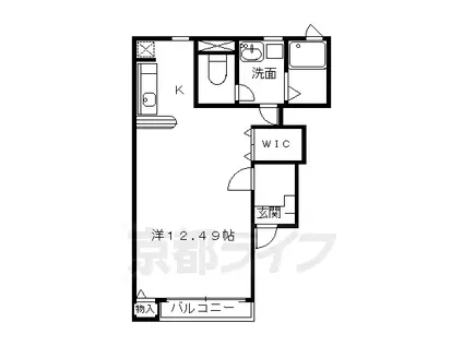 京都市烏丸線 北大路駅 徒歩25分 2階建 築20年(1K/1階)の間取り写真