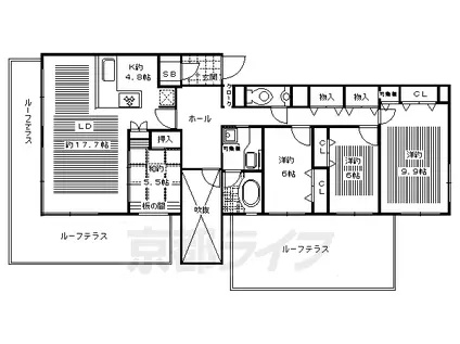 京都市烏丸線 鞍馬口駅 徒歩20分 5階建 築20年(4LDK/5階)の間取り写真