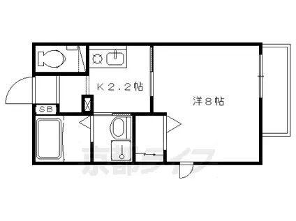 メゾンプラム(1K/1階)の間取り写真