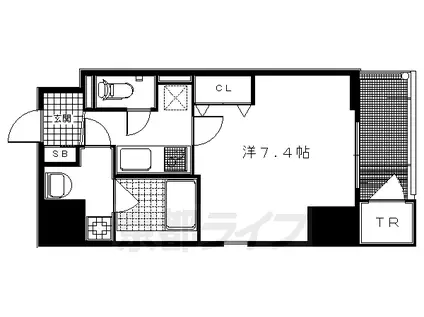 京都市烏丸線 今出川駅 徒歩13分 11階建 築19年(1K/10階)の間取り写真