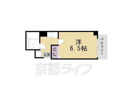 CASA聚楽(1K/5階)の間取り写真