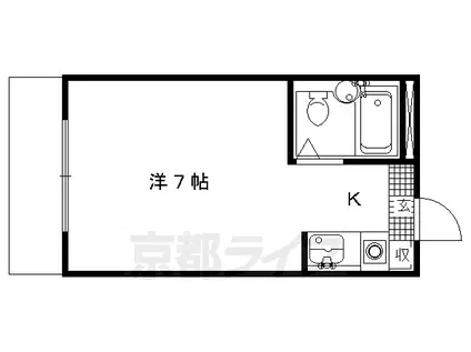 栄ハイツ(1K/1階)の間取り写真