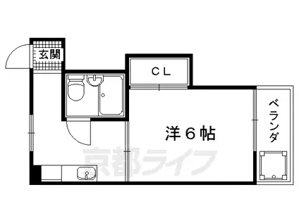 コーポ智恵光院(1K/3階)の間取り写真