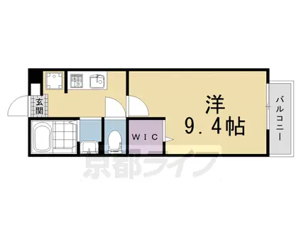 京都市烏丸線 北大路駅 徒歩25分 2階建 築12年(1K/2階)の間取り写真