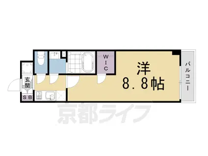 東海道本線 西大路駅 徒歩13分 7階建 築6年(1K/2階)の間取り写真