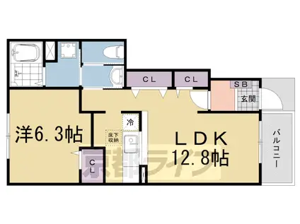 プラシード・アロッジオⅢ(1LDK/1階)の間取り写真