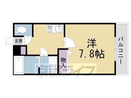 京阪電気鉄道京阪線 藤森駅 徒歩9分 3階建 築5年(1K/2階)の間取り写真