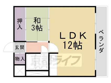 ヴィラ大成(1LDK/4階)の間取り写真