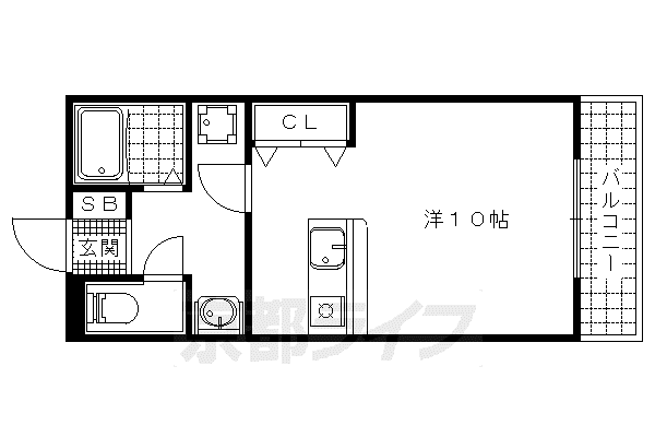 フェイム瀬田(ワンルーム/1階)の間取り写真