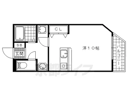 フェイム瀬田(ワンルーム/2階)の間取り写真