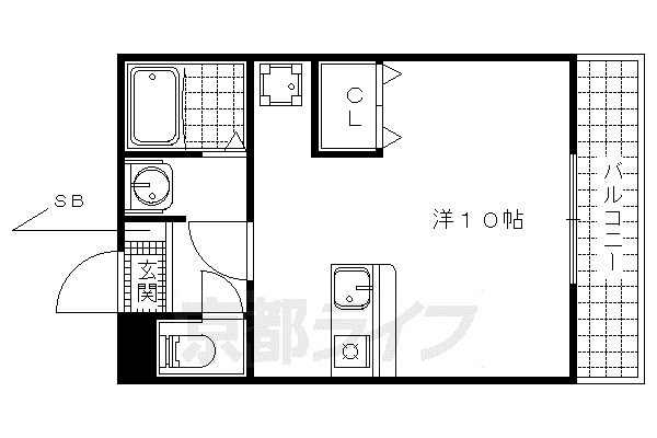 フェイム瀬田(ワンルーム/2階)の間取り写真