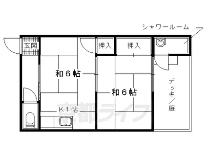 大塚山荘(2K/1階)の間取り写真