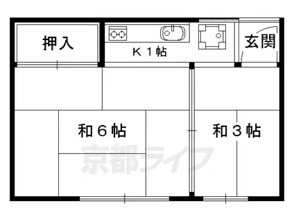 木谷アパート(2K/1階)の間取り写真