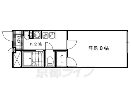 レオパレスひつかわ(1K/2階)の間取り写真