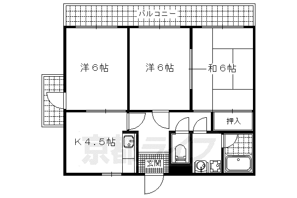 グランメール桜野(3DK/3階)の間取り写真