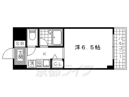 萱野ビル(1K/3階)の間取り写真