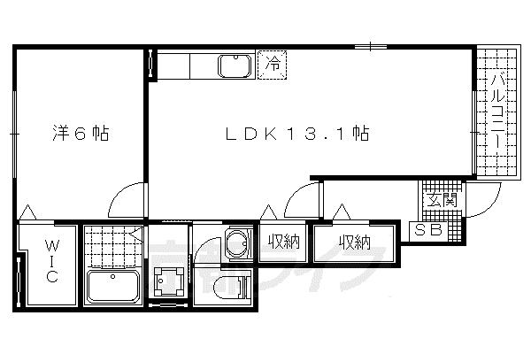 CASA BREEZE(1LDK/1階)の間取り写真