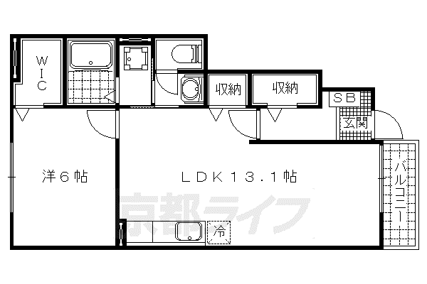 CASA BREEZE(1LDK/1階)の間取り写真