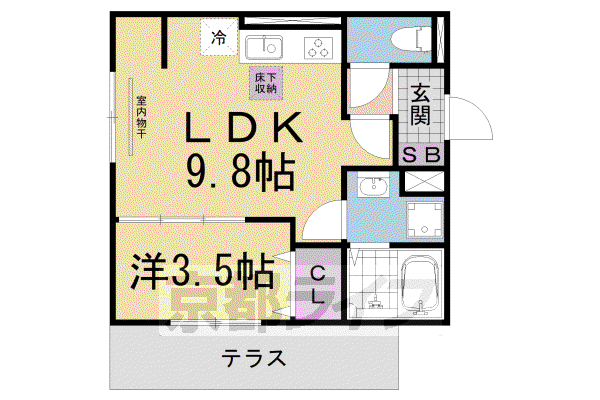 SUNSILK(1LDK/1階)の間取り写真