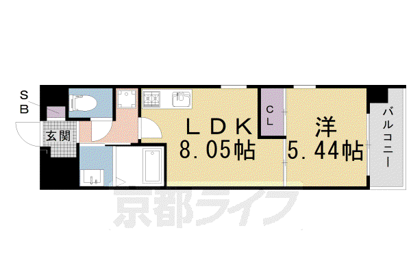 LAMAISONKURAMAGUCHI(1LDK/4階)の間取り写真