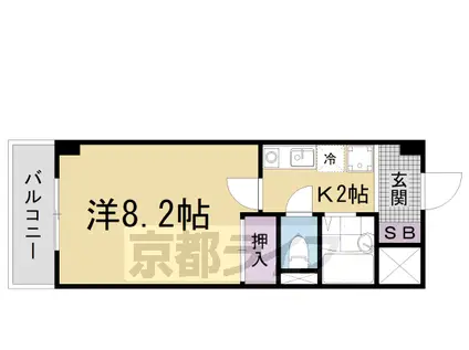 第2コーポ朝倉(1K/2階)の間取り写真