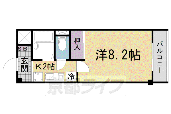 第2コーポ朝倉(1K/3階)の間取り写真