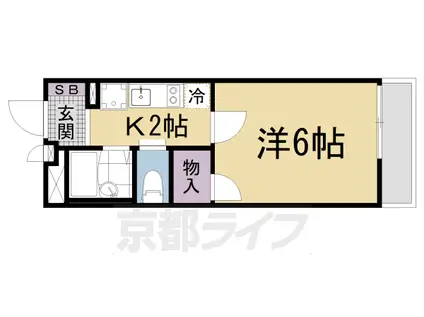 レオパレスカルム大津(1K/1階)の間取り写真