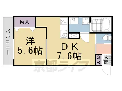 グリスブランシェ(1LDK/1階)の間取り写真