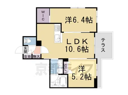 NEST(2LDK/1階)の間取り写真