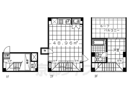 是空HORIKAWA(1LDK/1階)の間取り写真