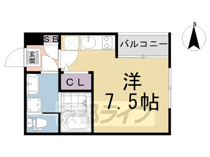 近鉄京都線 十条駅(近鉄) 徒歩12分 3階建 築4年(ワンルーム/3階)の間取り写真