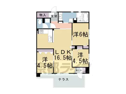 エステムコート京都紫野(3LDK/1階)の間取り写真