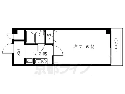 HEIM近衛(1K/2階)の間取り写真