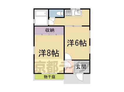 叡山電鉄 修学院駅 徒歩12分 1階建 築36年(2K)の間取り写真