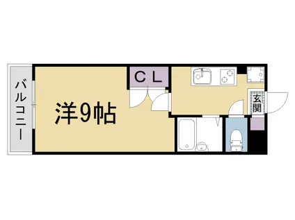 叡山電鉄 一乗寺駅 徒歩3分 4階建 築44年(1K/3階)の間取り写真