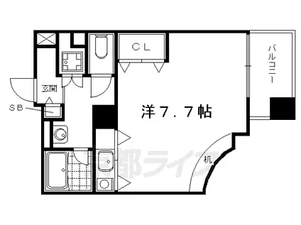 グランシャリオ北山(ワンルーム/3階)の間取り写真
