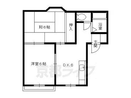 アパート華(2DK/1階)の間取り写真