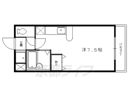 PRUNUSMIKAGE(ワンルーム/2階)の間取り写真