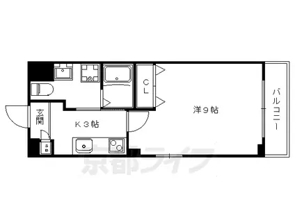 MORE御蔭(1K/4階)の間取り写真