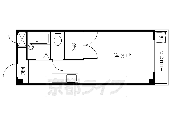 京阪電気鉄道鴨東線 出町柳駅 徒歩10分 3階建 築38年(1K/1階)の間取り写真