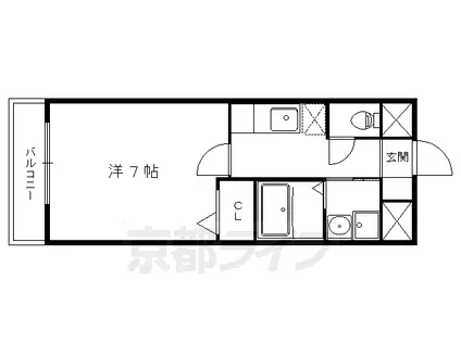 アライブキノ(1K/1階)の間取り写真