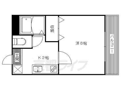 シャルルーズ(1K/3階)の間取り写真