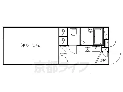 叡山電鉄 元田中駅 徒歩22分 2階建 築20年(1K/1階)の間取り写真