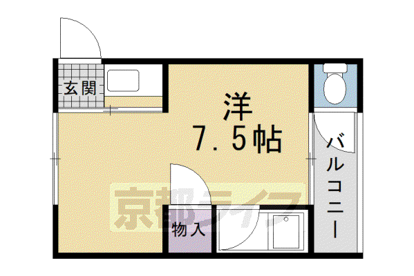 ヒサマツ荘(1K/2階)の間取り写真