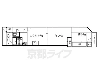 アズビル(2LDK/2階)の間取り写真
