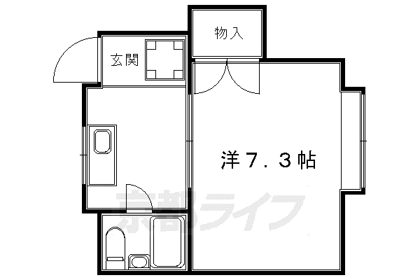 コーポ島祝(1K/2階)の間取り写真