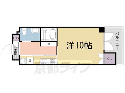 京阪電気鉄道鴨東線 出町柳駅 徒歩20分 3階建 築20年(1K/3階)の間取り写真