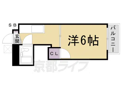 高瀬ハイツ(1K/2階)の間取り写真