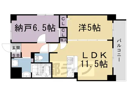 サウスシャノイチ(1SLDK/1階)の間取り写真